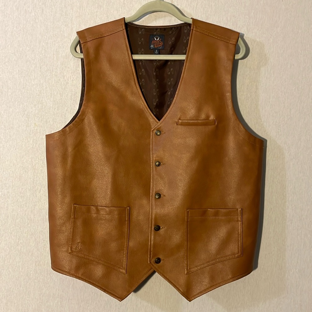 Moon shine,western, polyurethane, men’s vest. Size L